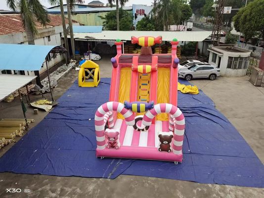 Candy World Pink Style Надувные горки для проката вечеринки