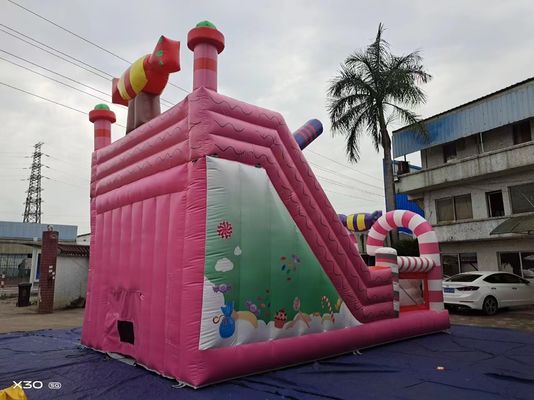 Candy World Pink Style Надувные горки для проката вечеринки