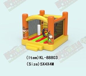 Ослиный надувный скакалки замок для детей с кругом столбов