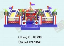 Цветный надувный цирк - вдохновленная игровая зона Карнавал Забавная зона со слайдами