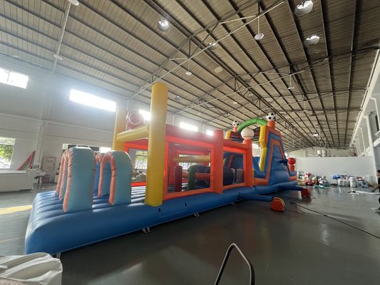 Multi - colored Inflatable Obstacle with Sport Icons with Bright Hues