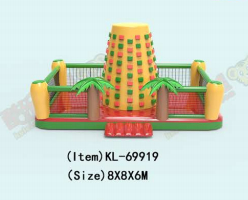 Надувной скалодром: Веселая приключенческая площадка на открытом воздухе Тропические пальмы