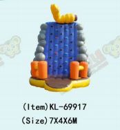 Цветная веселая надувная стена с гусеничной скалой - скалолазание приключение