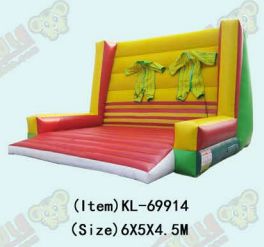 Игривая надувная аттракция «Липкая стена» с двумя костюмами в комплекте. Скалолазная конструкция для захватывающих испытаний